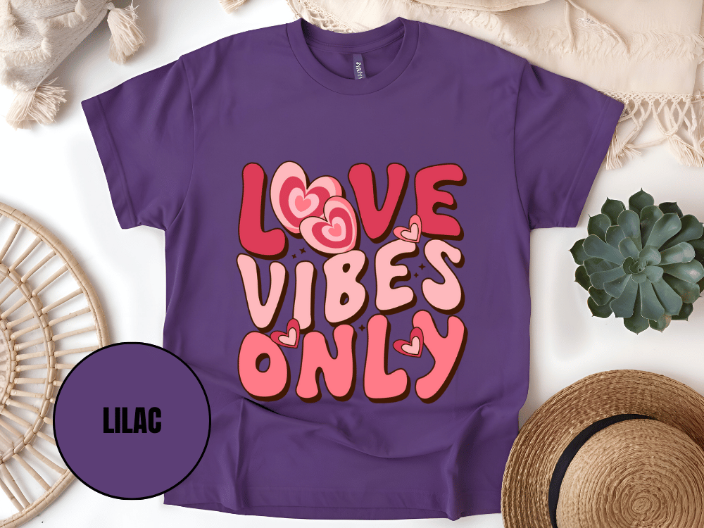 "Love Vibes Only , Valentine's Day" T-Shirt, (Gildan 5000) VD047