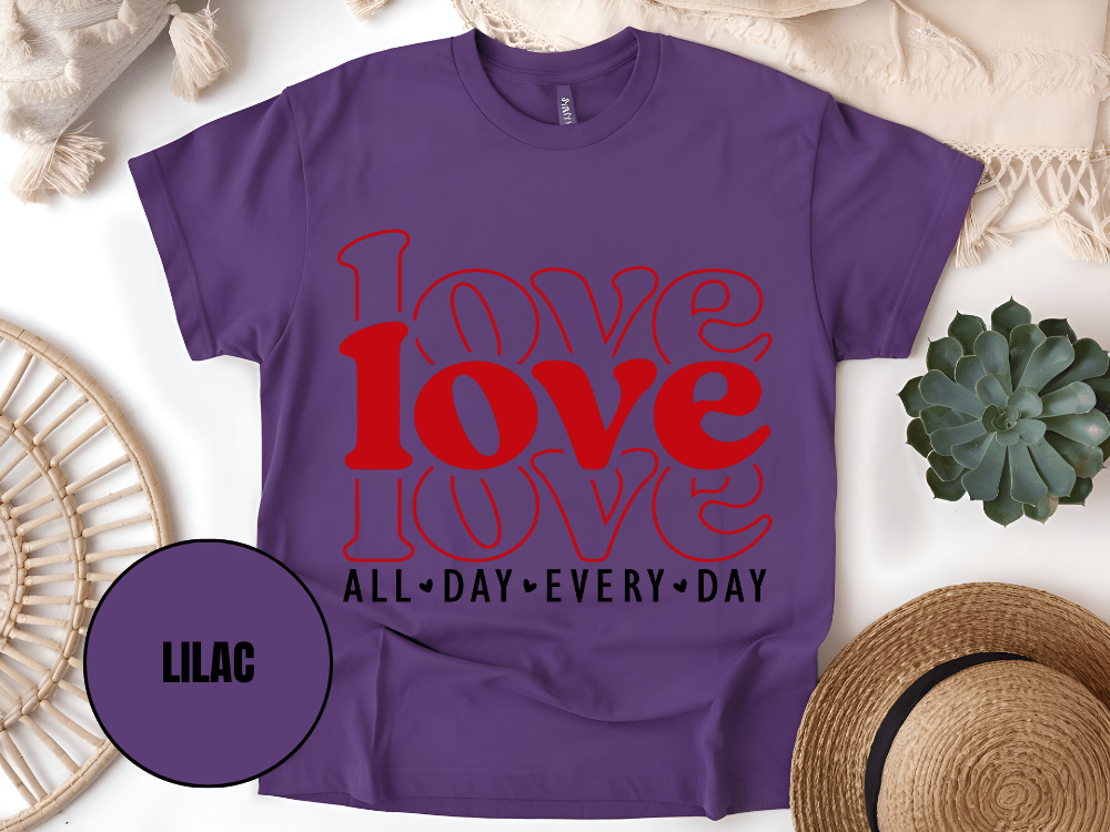 "Love Love Love, Valentine's Day" T-Shirt, (Gildan 5000) VD061