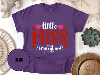 "Little Miss Valentine, Valentine's day" T-Shirt, (Gildan 5000) VD022