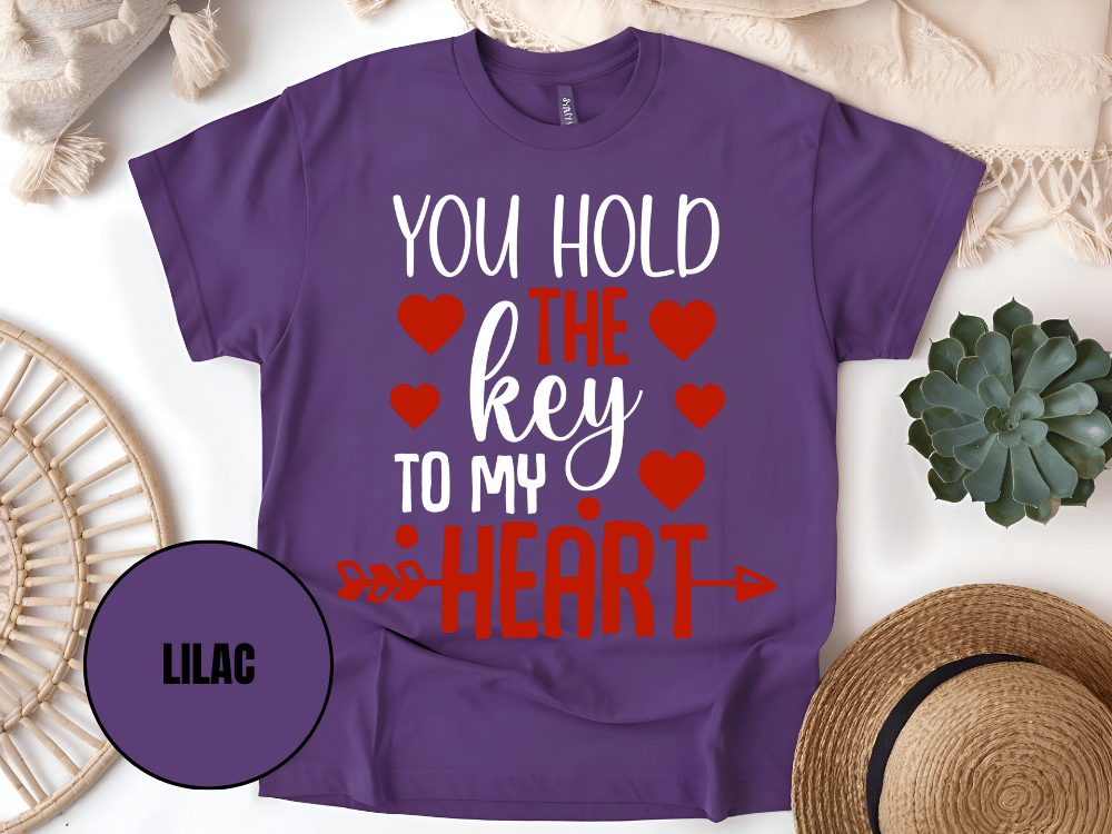 "You Hold the Key to My Heart, Valentine's Day" T-Shirt, (Gildan 5000) VD026