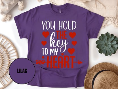 "You Hold the Key to My Heart, Valentine's Day" T-Shirt, (Gildan 5000) VD026