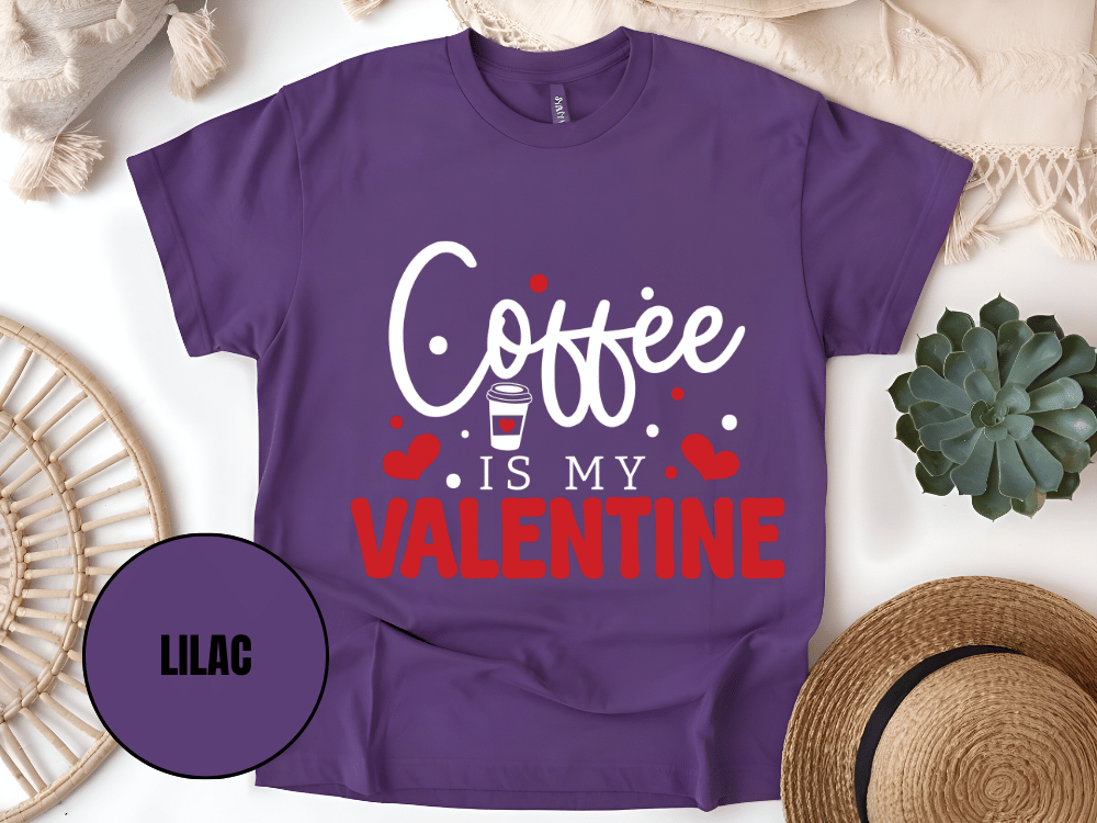 "Coffee is My Valentine, Valentine's Day" T-Shirt, (Gildan 5000) VD040