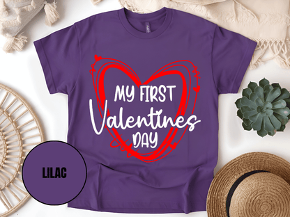 "My First Valentine's day, Valentine's Day" T-Shirt, (Gildan 5000) VD058