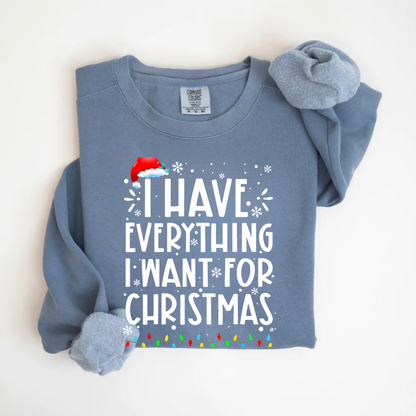 "I Have Everything I want For christmas" For Christmas Shirt, Funny Christmas Matching Shirts