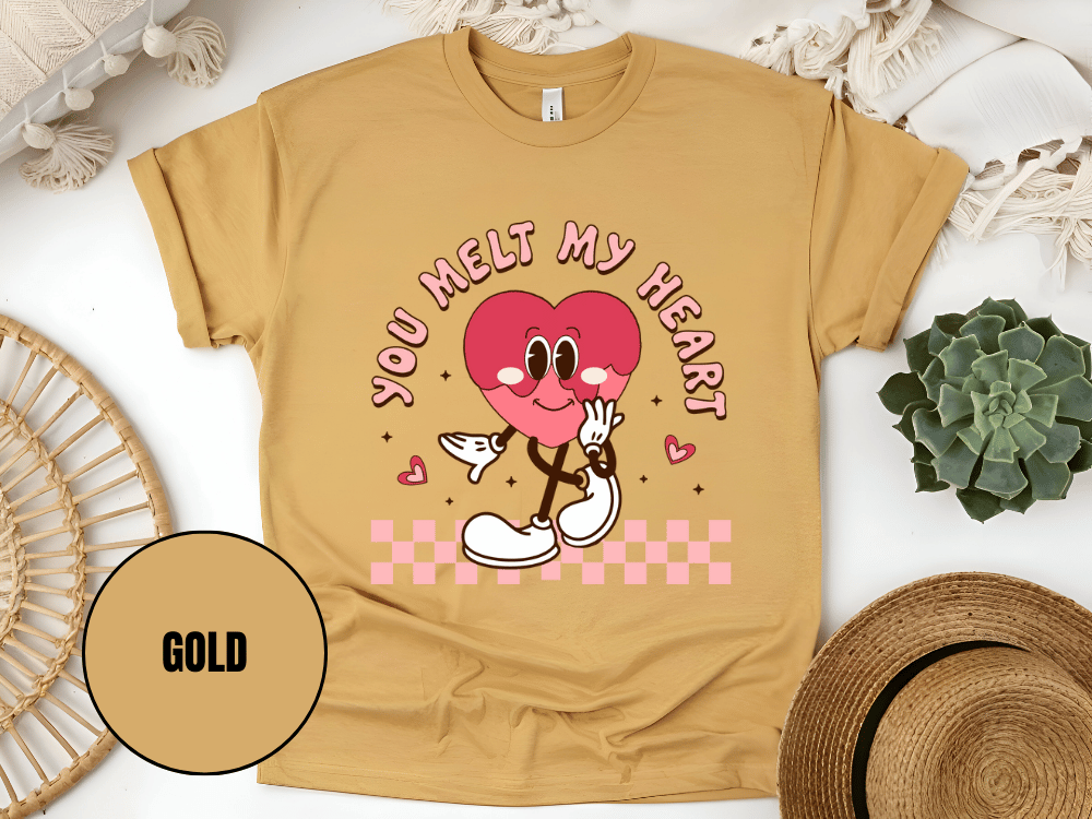 "You Melt My Heart, Valentine's Day" T-Shirt, (Gildan 5000) VD051