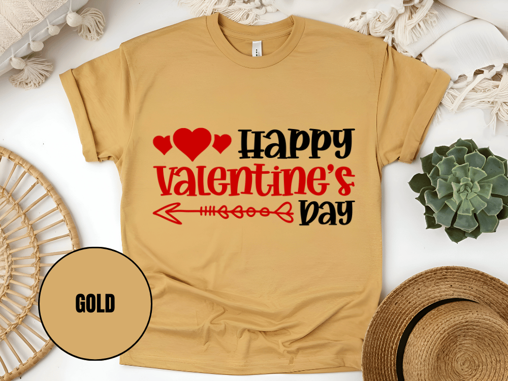 "Happy Valentine's day" T-Shirt, (Gildan 5000) VD009
