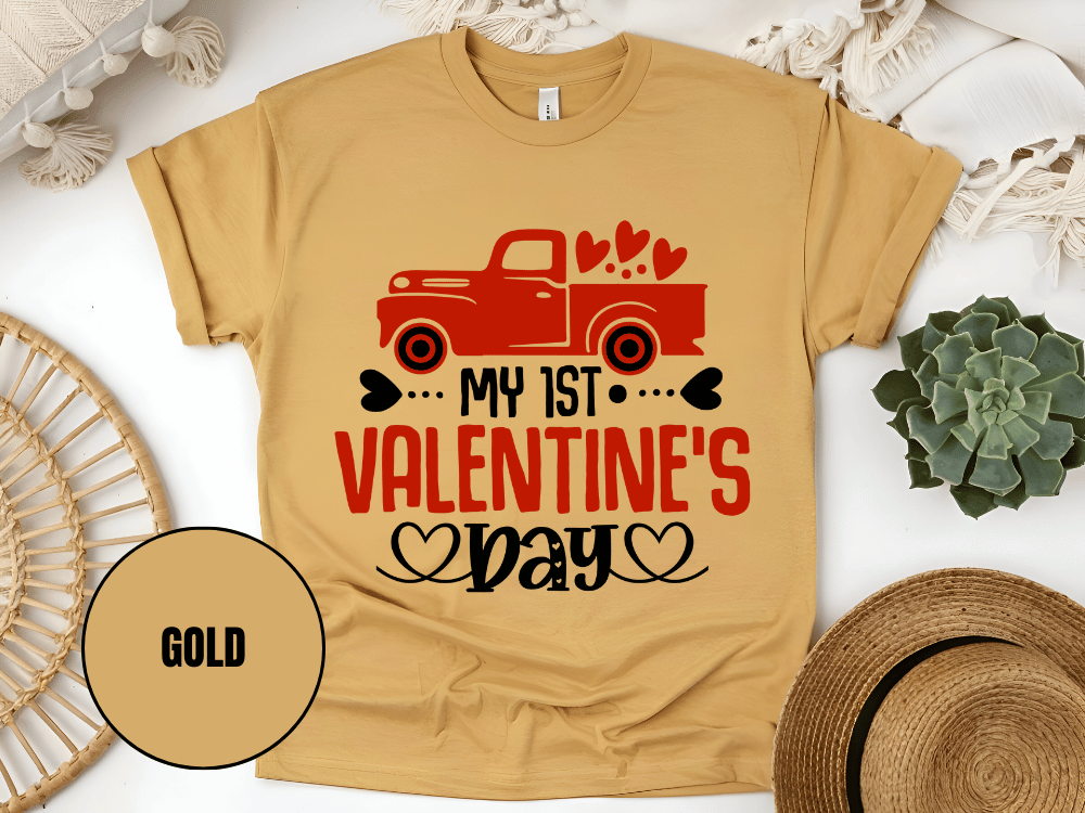 "My First Valentine's day" T-Shirt, (Gildan 5000) VD024