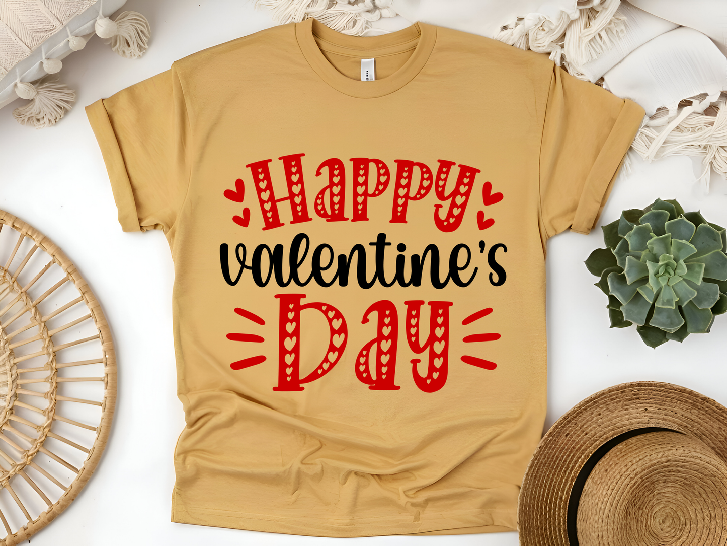 "Happy Valentine's day" T-Shirt, (Gildan 5000) VD001