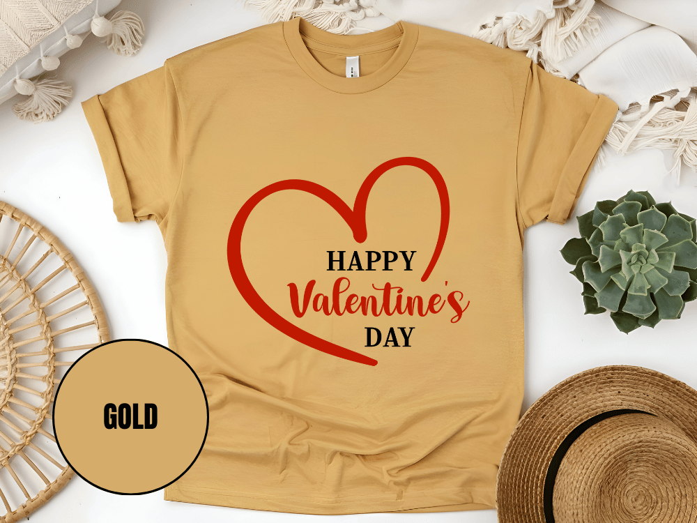 "Happy Valentine's day" T-Shirt, (Gildan 5000) VD019