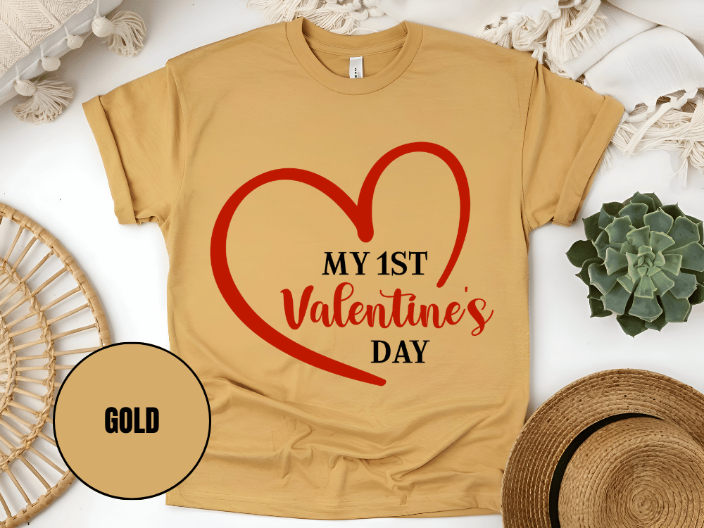 "My First Valentine's day" T-Shirt, (Gildan 5000) VD023