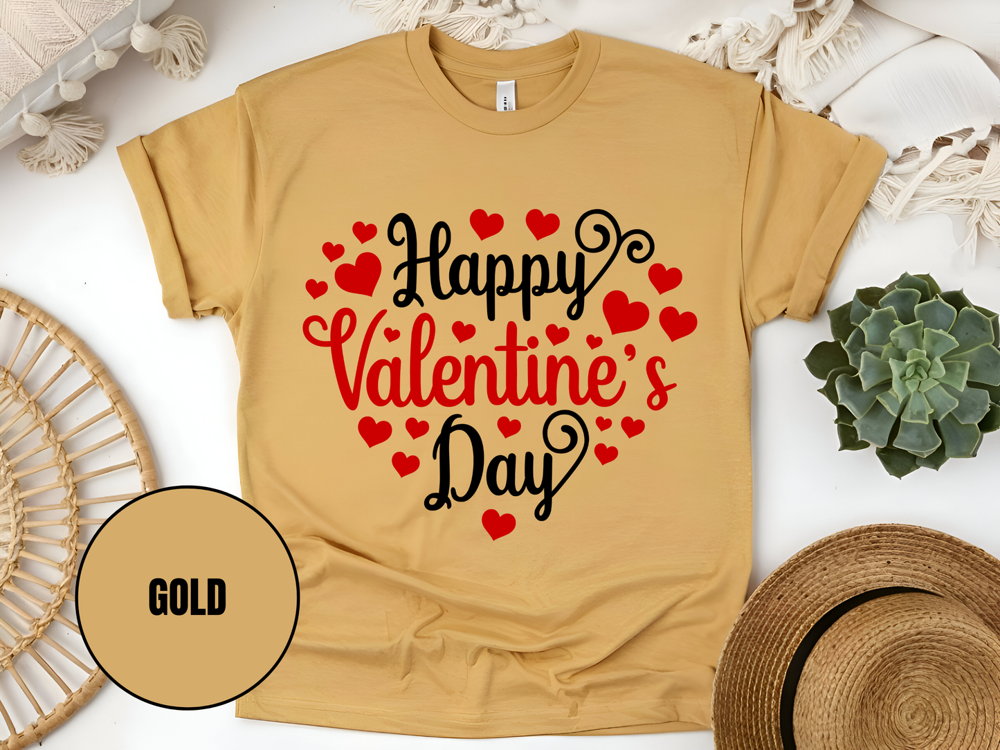 "Happy Valentine's day" T-Shirt, (Gildan 5000) VD002