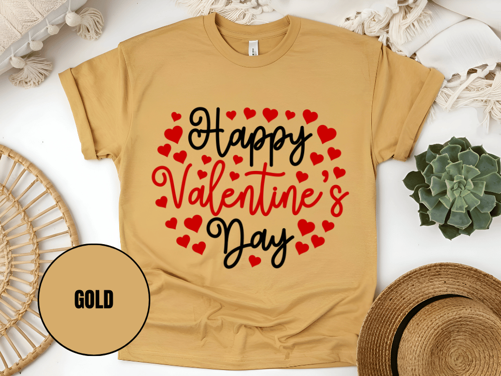 "Happy Valentine's day" T-Shirt, (Gildan 5000) VD010