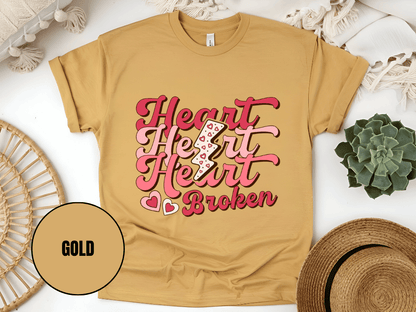 "Heart Heart Heart Broken, Valentine's Day" T-Shirt, (Gildan 5000) VD041