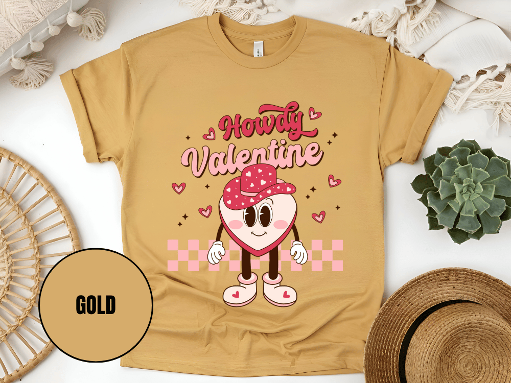 "Howdy Valentine, Valentine's Day" T-Shirt, (Gildan 5000) VD043
