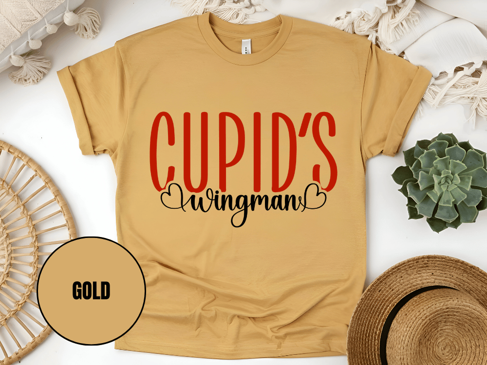 "Cupid's Wingman, Valentine's day" T-Shirt, (Gildan 5000) VD017