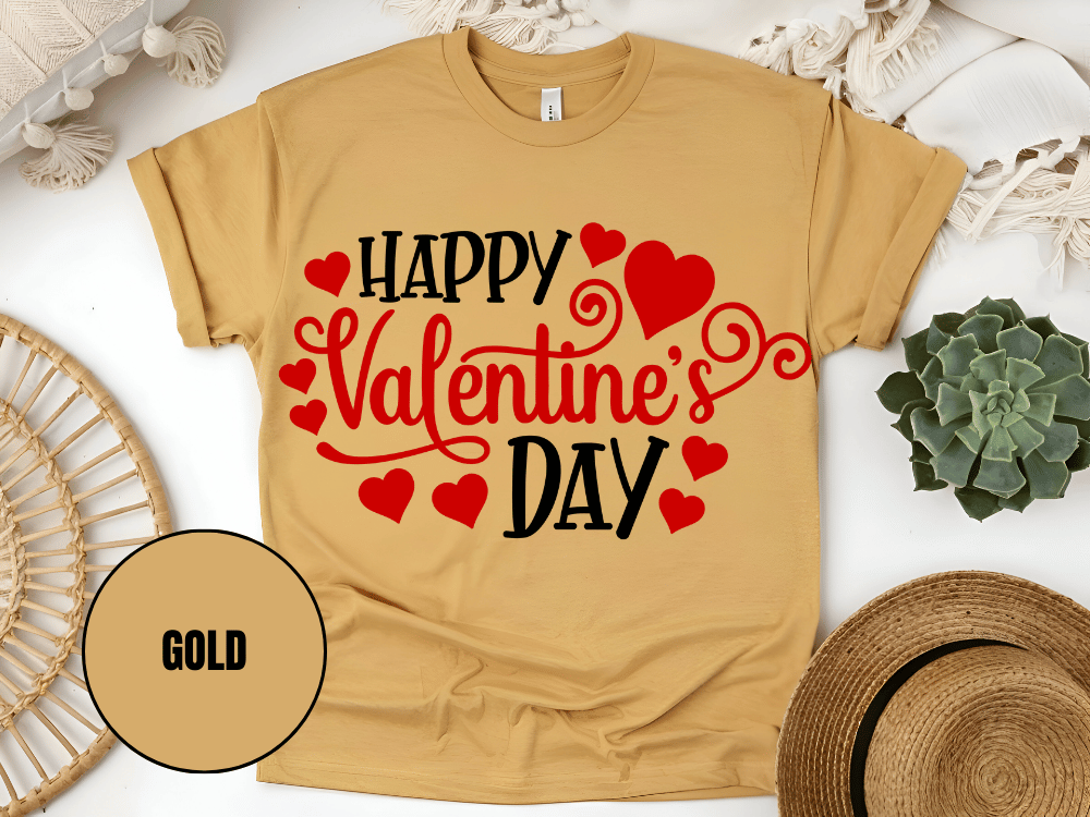 "Happy Valentine's day" T-Shirt, (Gildan 5000) VD007