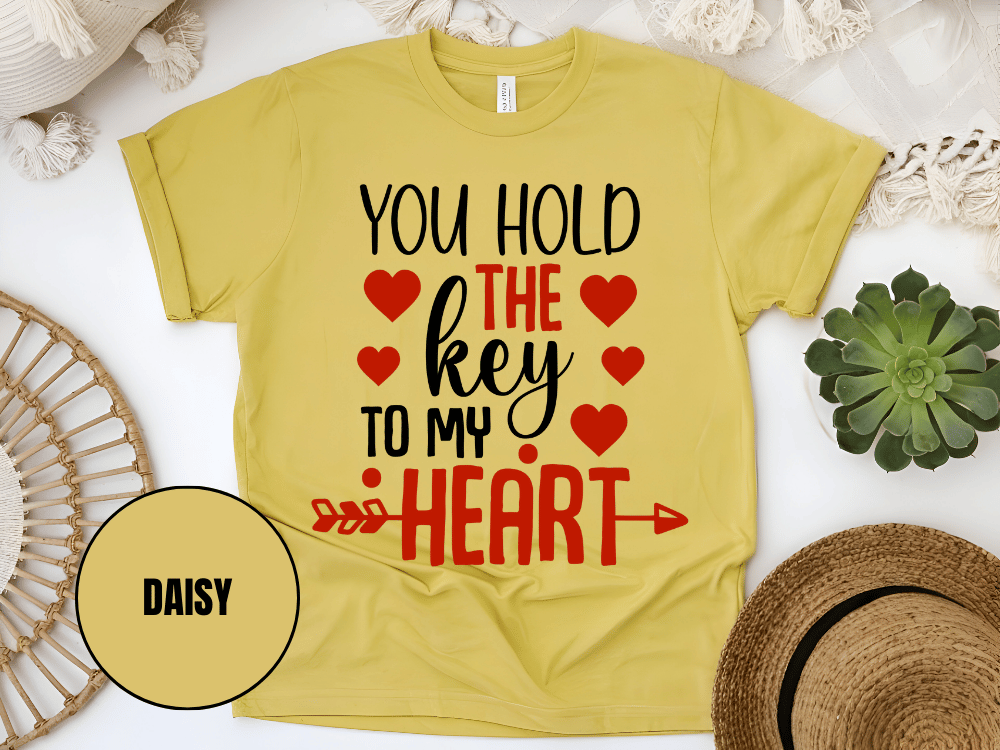 "You Hold the Key to My Heart, Valentine's Day" T-Shirt, (Gildan 5000) VD026
