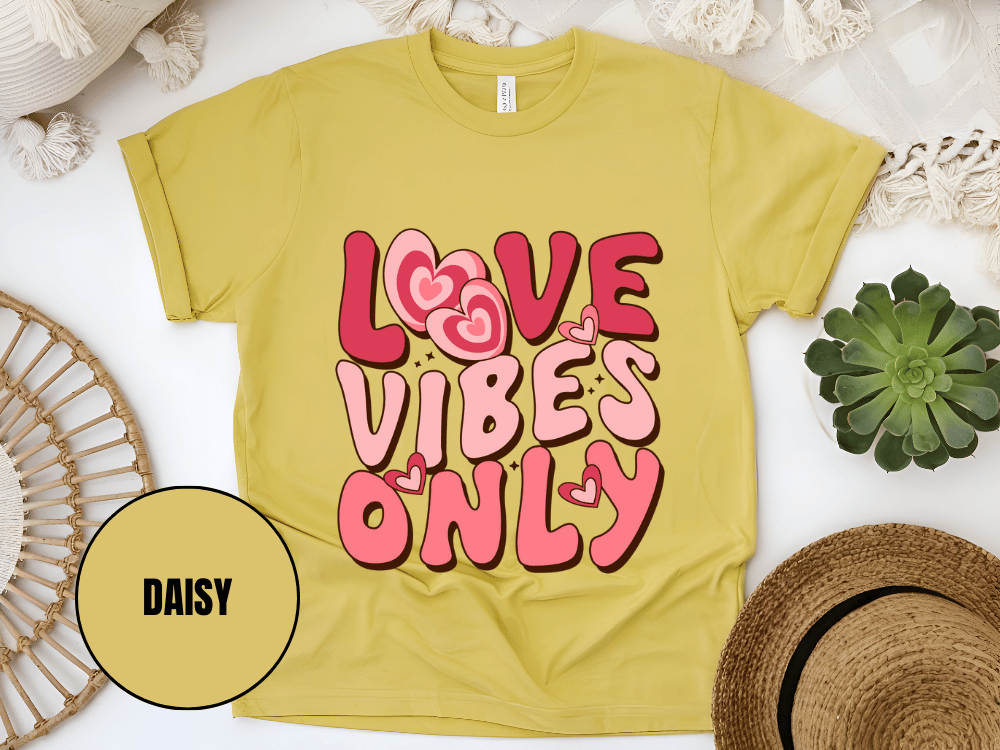 "Love Vibes Only , Valentine's Day" T-Shirt, (Gildan 5000) VD047