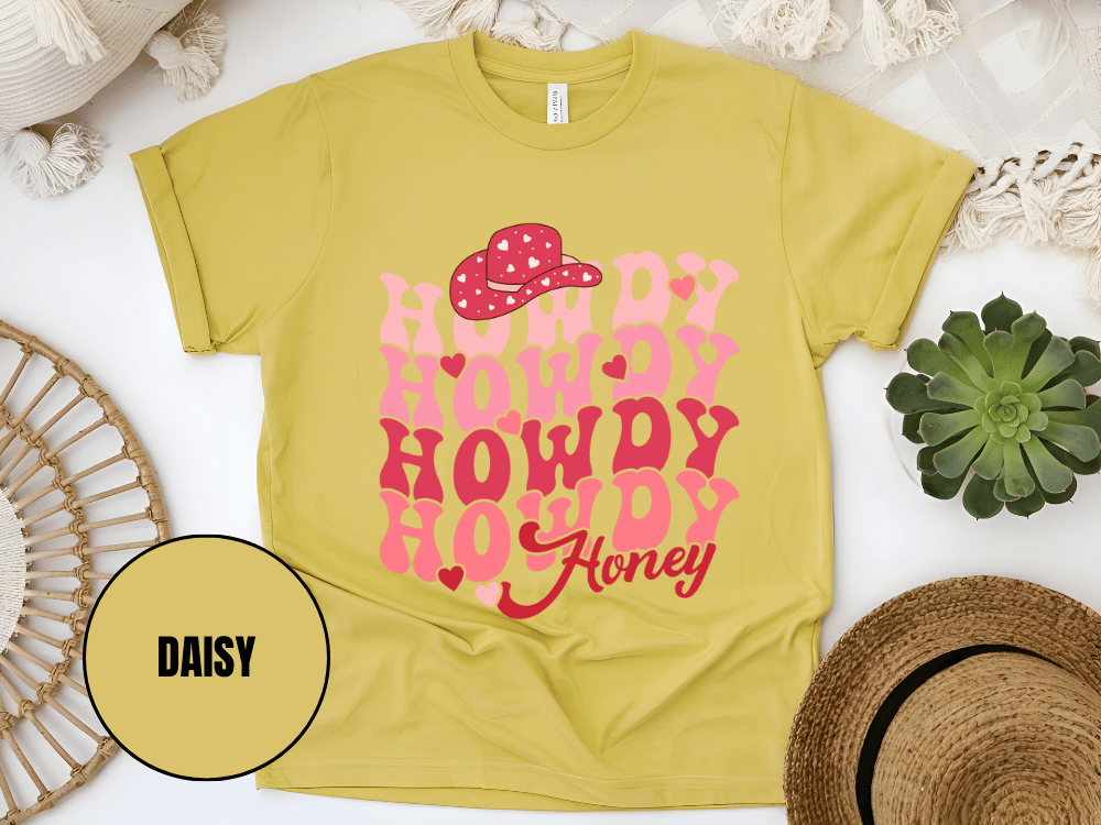 "Howdy Honey, Valentine's Day" T-Shirt, (Gildan 5000) VD042