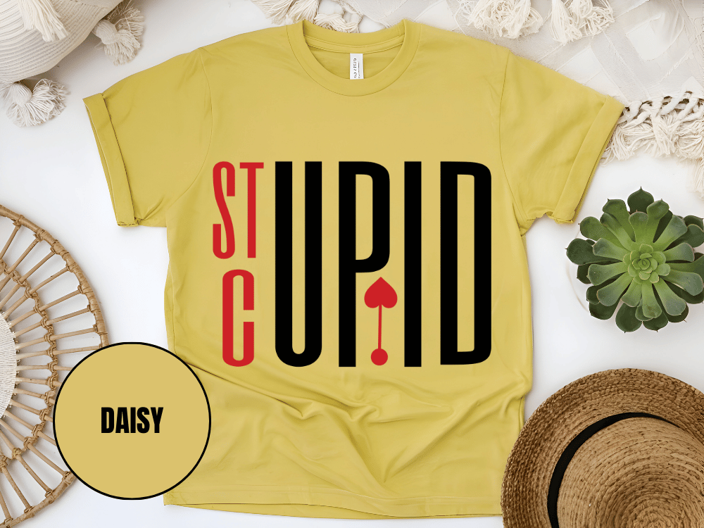 "Stupid Cupid, Valentine's Day" T-Shirt, (Gildan 5000) VD029