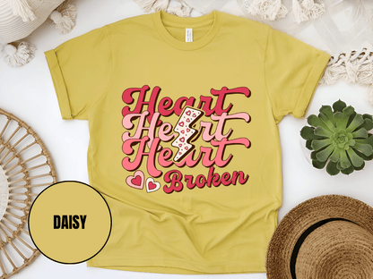 "Heart Heart Heart Broken, Valentine's Day" T-Shirt, (Gildan 5000) VD041