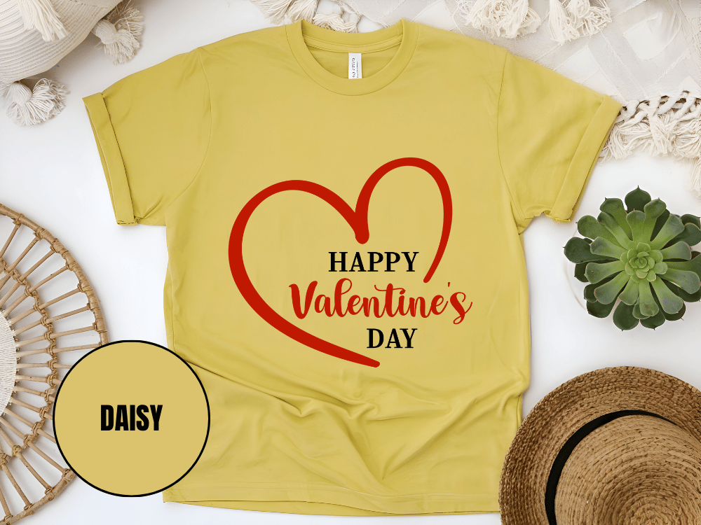 "Happy Valentine's day" T-Shirt, (Gildan 5000) VD019