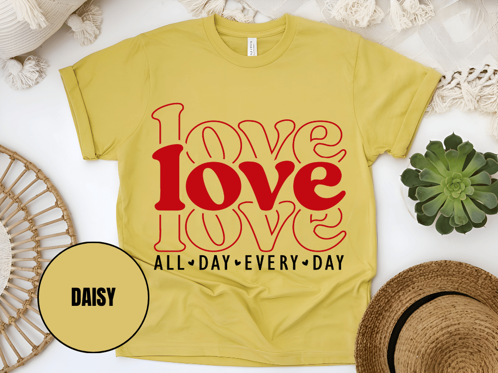 "Love Love Love, Valentine's Day" T-Shirt, (Gildan 5000) VD061