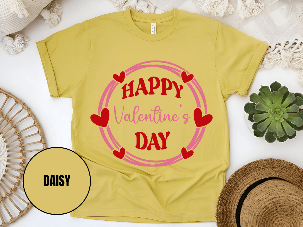 "Happy Valentine's Day" T-Shirt, (Gildan 5000) VD064