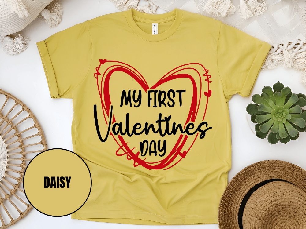 "My First Valentine's day, Valentine's Day" T-Shirt, (Gildan 5000) VD058