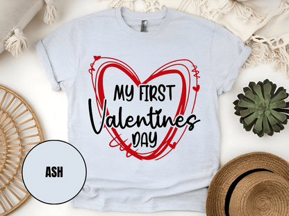 "My First Valentine's day, Valentine's Day" T-Shirt, (Gildan 5000) VD058