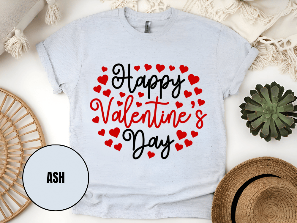 "Happy Valentine's day" T-Shirt, (Gildan 5000) VD010