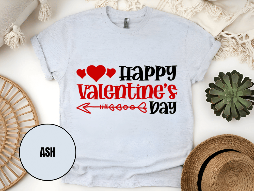 "Happy Valentine's day" T-Shirt, (Gildan 5000) VD009