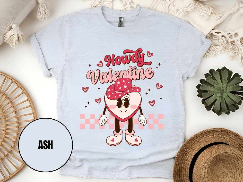 "Howdy Valentine, Valentine's Day" T-Shirt, (Gildan 5000) VD043