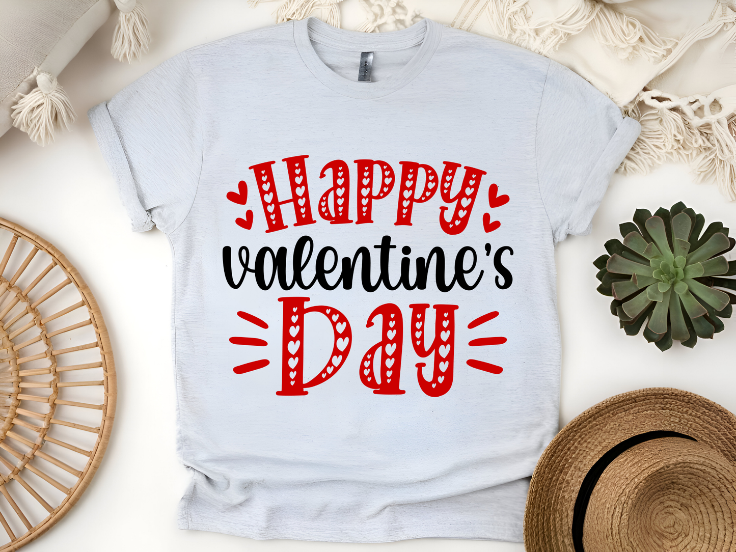 "Happy Valentine's day" T-Shirt, (Gildan 5000) VD001