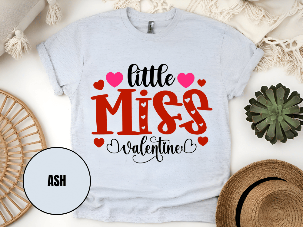 "Little Miss Valentine, Valentine's day" T-Shirt, (Gildan 5000) VD022