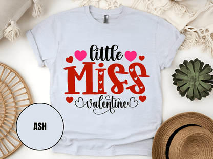 "Little Miss Valentine, Valentine's day" T-Shirt, (Gildan 5000) VD022