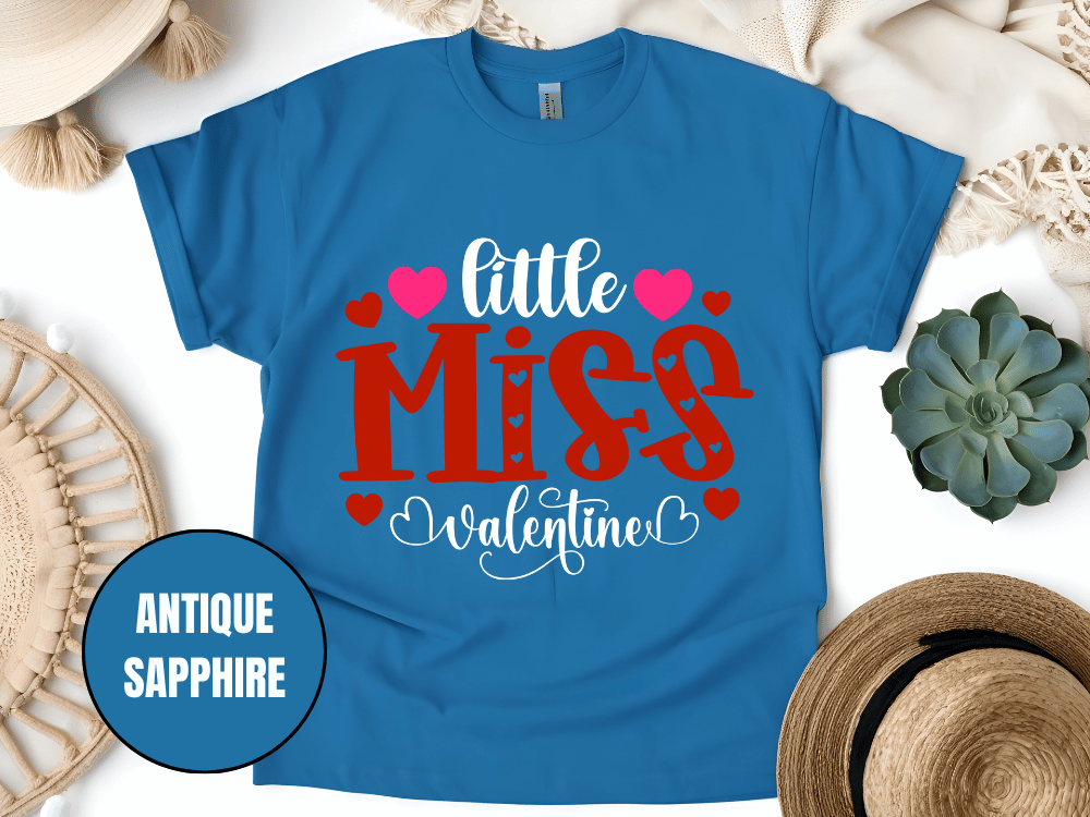"Little Miss Valentine, Valentine's day" T-Shirt, (Gildan 5000) VD022