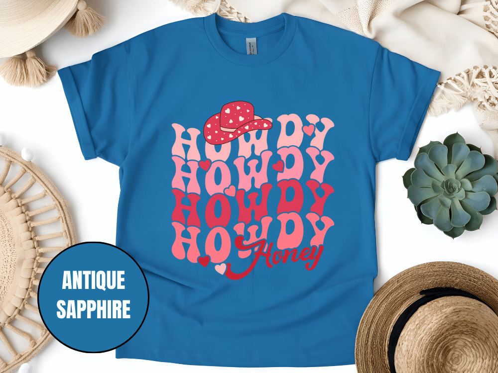 "Howdy Honey, Valentine's Day" T-Shirt, (Gildan 5000) VD042