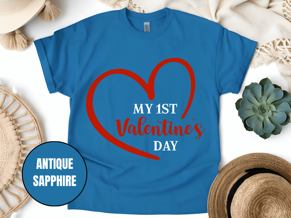 "My First Valentine's day" T-Shirt, (Gildan 5000) VD023