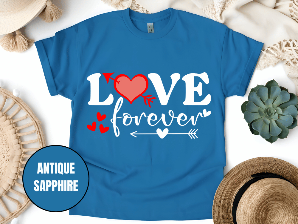 "Love Forever, Valentine's Day" T-Shirt, (Gildan 5000) VD056