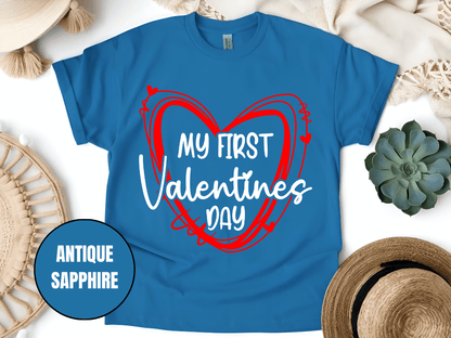 "My First Valentine's day, Valentine's Day" T-Shirt, (Gildan 5000) VD058