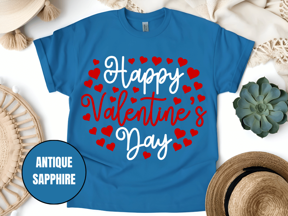 "Happy Valentine's day" T-Shirt, (Gildan 5000) VD010