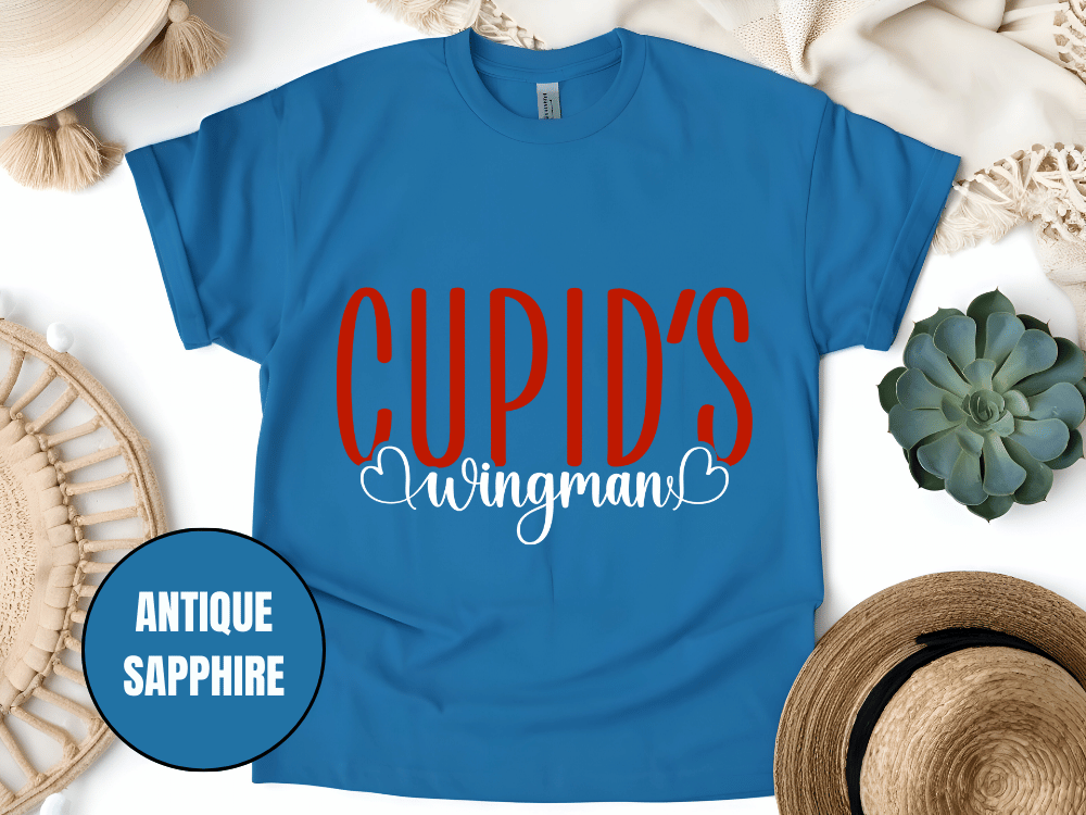 "Cupid's Wingman, Valentine's day" T-Shirt, (Gildan 5000) VD017