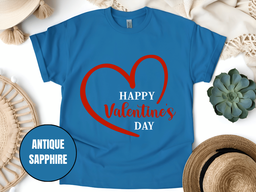 "Happy Valentine's day" T-Shirt, (Gildan 5000) VD019