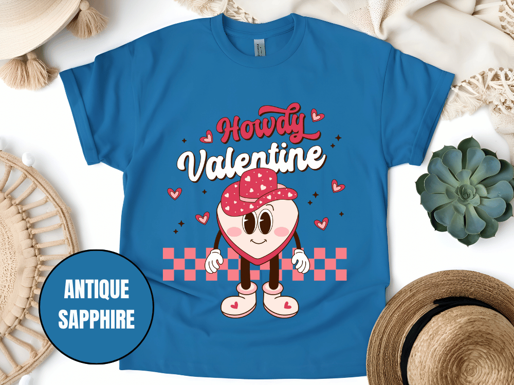 "Howdy Valentine, Valentine's Day" T-Shirt, (Gildan 5000) VD043