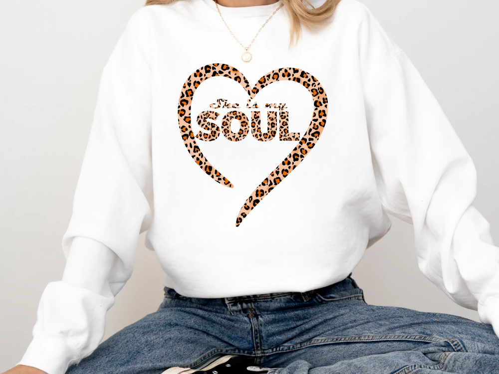 "She Is My Soul Leopard Design" Valentine's Day (Comfort Color) VDS080