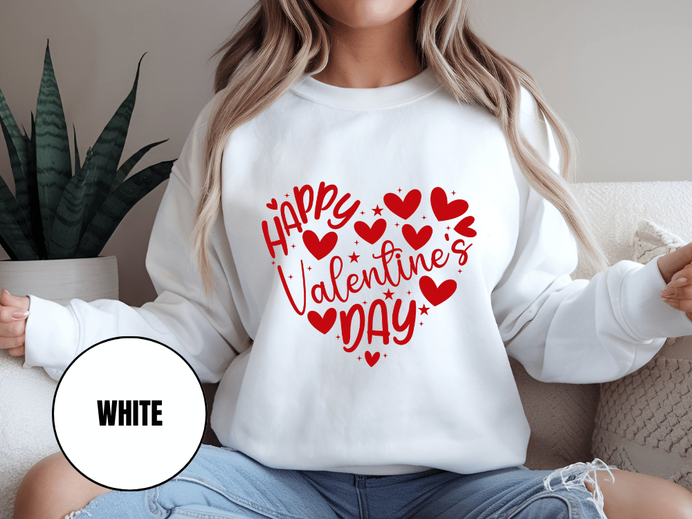 "Happy Valentine's Day" Valentine's Day (Gildan 18000) VD063