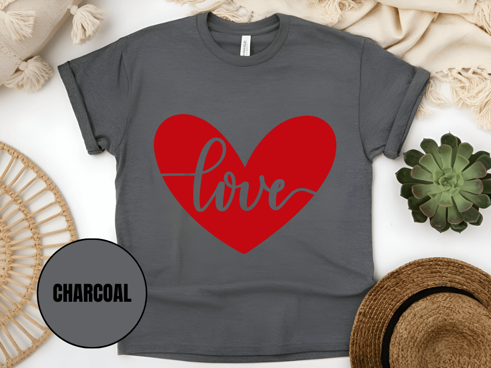 "Love, Valentine's Day" T-Shirt, (Gildan 5000) VD052