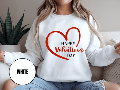 "Happy Valentine Days" Valentine's Day Sweatshirt, (Gildan 18000) VD019