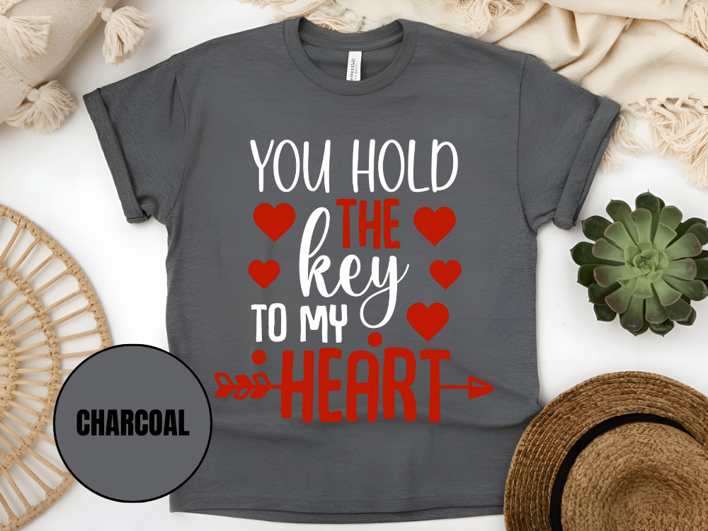 "You Hold the Key to My Heart, Valentine's Day" T-Shirt, (Gildan 5000) VD026